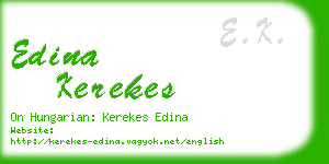 edina kerekes business card